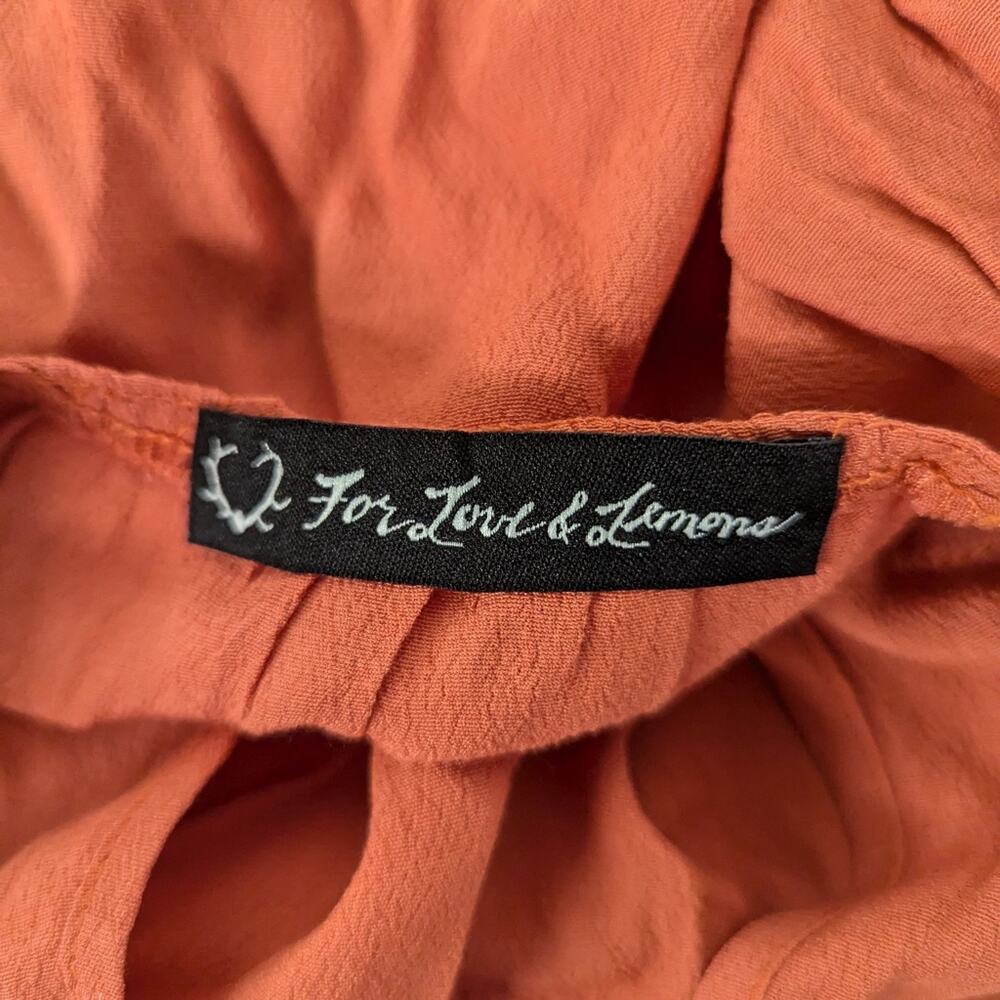 New nwt for love and lemons coral ruffle lace mini dress cutout back sleeveless - Picture 5 of 9